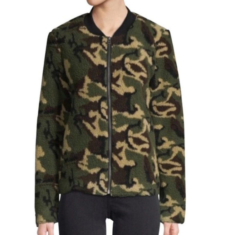 NWT Sanctuary Camo Sherpa Teddy Jacket